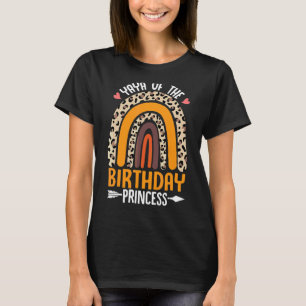 Yaya der Geburtstagsprinzessin Rainbow Mommy Mothe T-Shirt