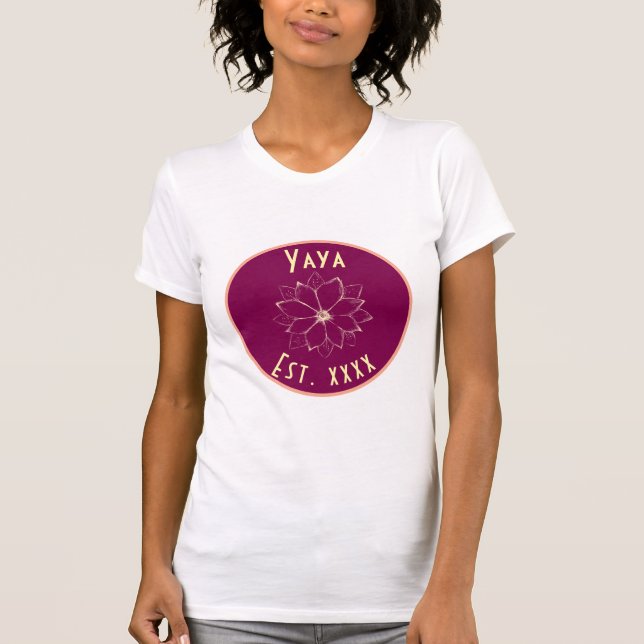 "Yaya" Großmutter T-Shirt (Vorderseite)