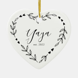 Yaya Jahr Est. Weihnachtsschmuck Keramik