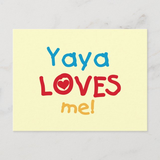 Yaya Lieben Me Hemden und Geschenke Postkarte (Vorderseite)