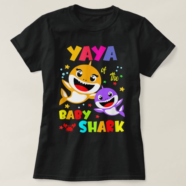 Yaya Shark Yaya Shark Family Mother Day T-Shirt (Design vorne)