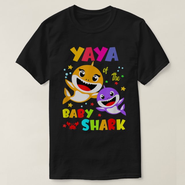 Yaya Shark Yaya Shark Family Mother Day T-Shirt (Design vorne)