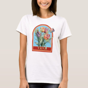 Yaya Vintag Floral Großmutter T-Shirt