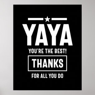 Yaya Yaya Yia ist das beste Yia-Yia-Geschenk Poster