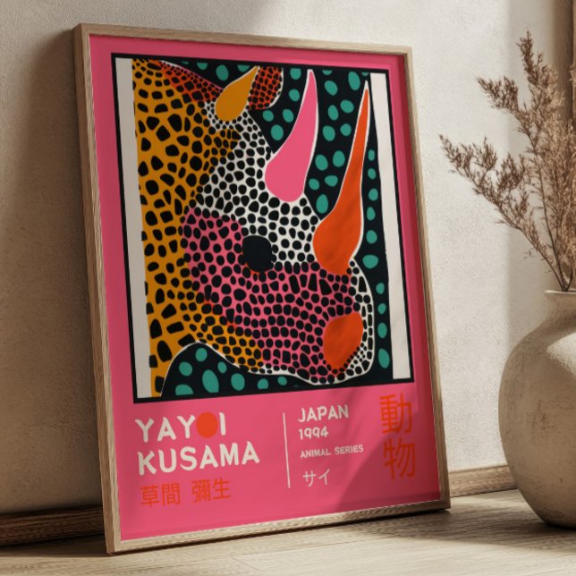 Yayoi Kusama Abstract Rhino Colorful Exhibition Poster (Von Creator hochgeladen)