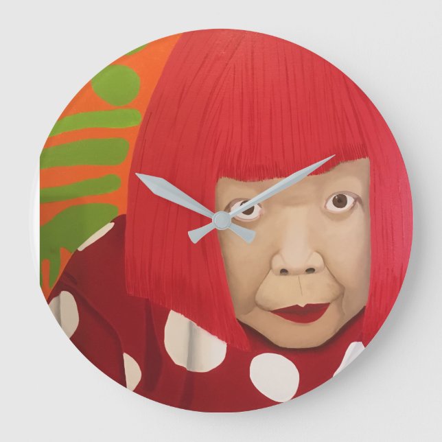 Yayoi Kusama Große Wanduhr (Vorderseite)