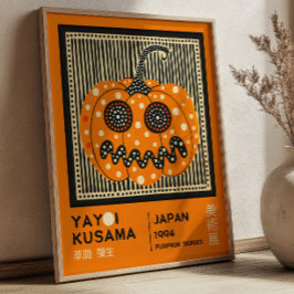 Yayoi Kusama Halloween Pumpkin Exhibition  Poster