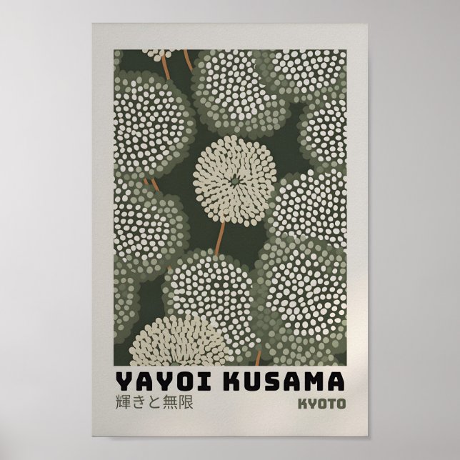 Yayoi Kusama Inspiré Art Abstrait Impression (Devant)