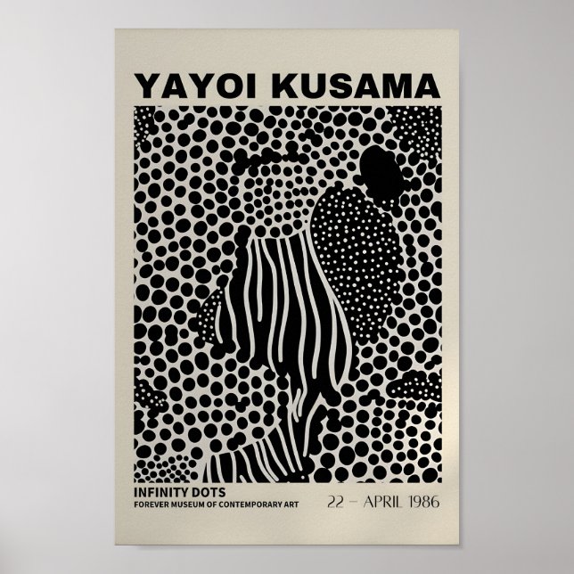 Yayoi Kusama Inspiriert Abstrakte Kunst Poster (Vorne)