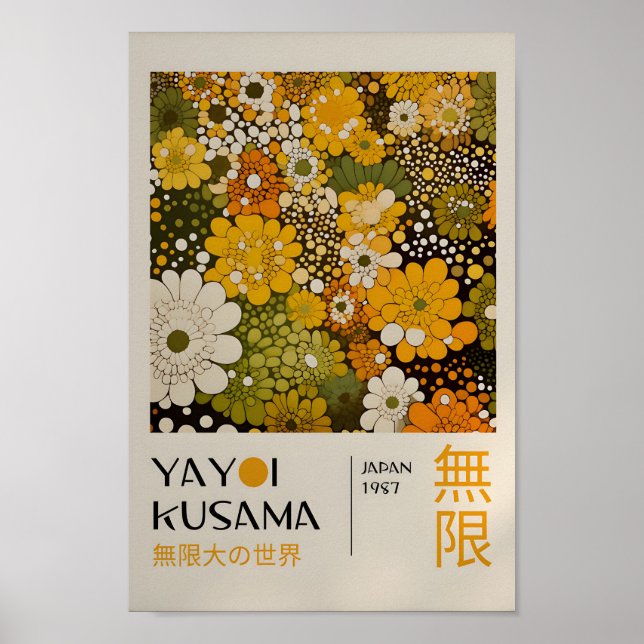 Yayoi Kusama Inspiriert Abstrakte Kunst Poster (Vorne)
