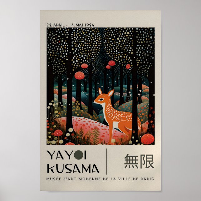 Yayoi Kusama Inspiriert Abstrakte Kunst Poster (Vorne)