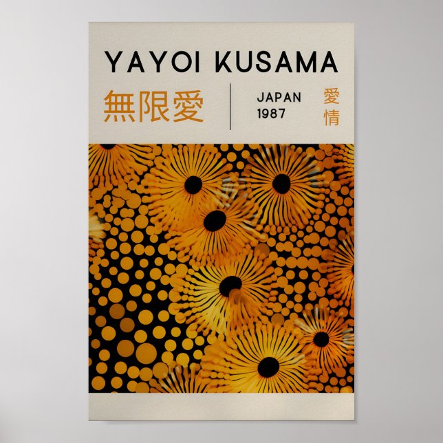 Yayoi Kusama Inspiriert Abstrakte Kunst Poster (Vorne)