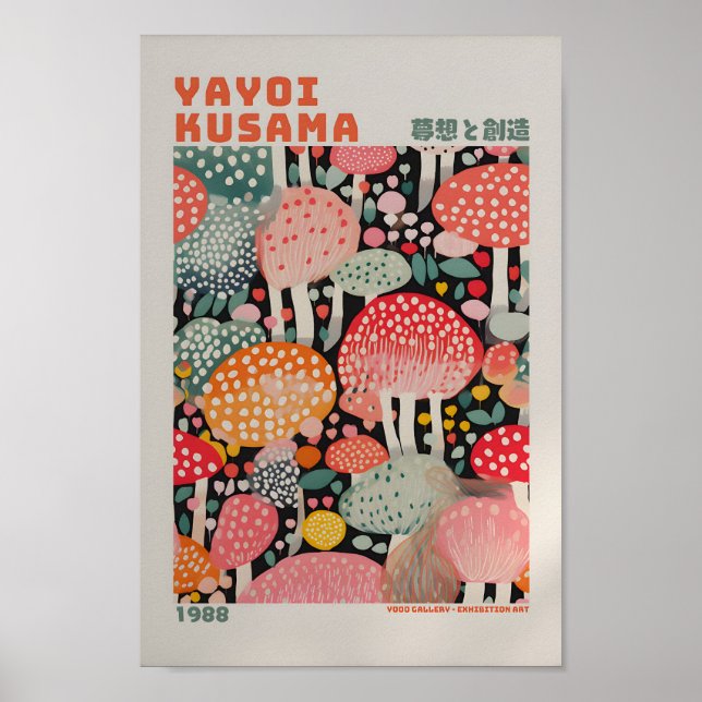 Yayoi Kusama Inspiriert Abstrakte Kunst Poster (Vorne)