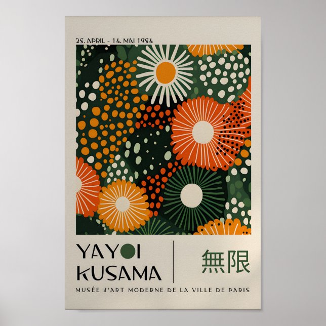 Yayoi Kusama Inspiriert Abstrakte Kunst Poster (Vorne)