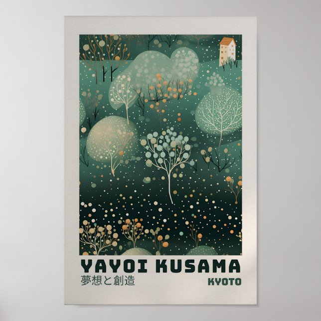 Yayoi Kusama Inspiriert Abstrakte Kunst Poster (Vorne)