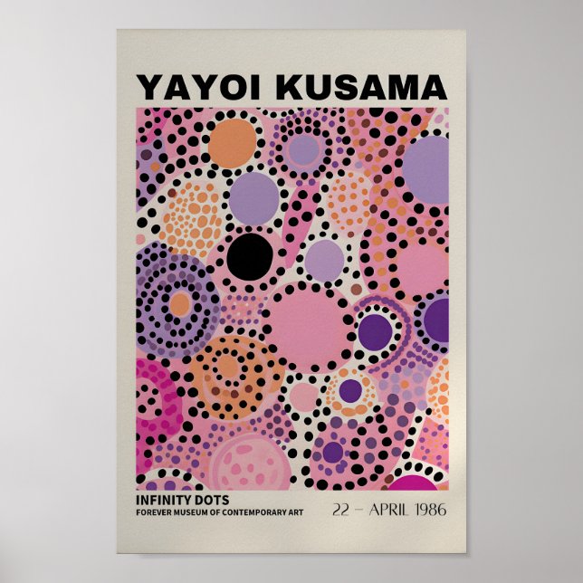 Yayoi Kusama Inspiriert Abstrakte Kunst Poster (Vorne)
