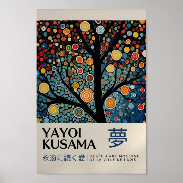 Yayoi Kusama Inspiriert Abstrakte Kunst Poster (Vorne)
