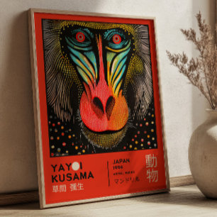Yayoi Kusama Mandrill Japanische Kunstausstellung Poster