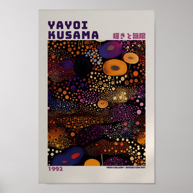 Yayoi Kusama Poster - Abstrakte Yayoi Kusama (Vorne)