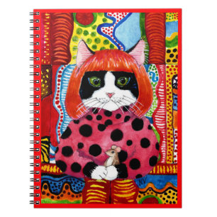 Yayoi Kusama Tribut als Niedliches Cat-Maus-Notizb Notizblock