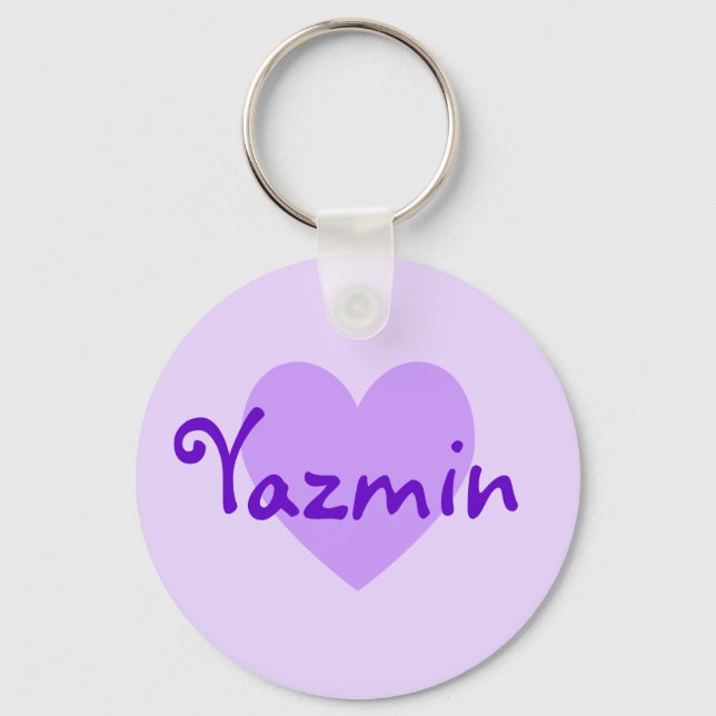 Yazmin in Lila Schlüsselanhänger (Vorderseite)