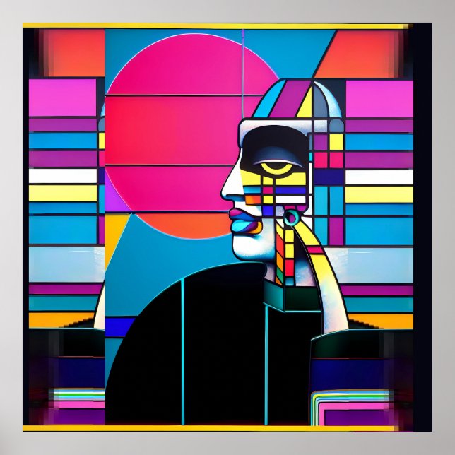 YB1 - Ken Gage New Wave Album Cover Art Poster (Vorne)