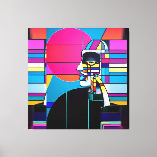 YB1 - Ken Gage New Wave Albumcover-Kunst Leinwanddruck