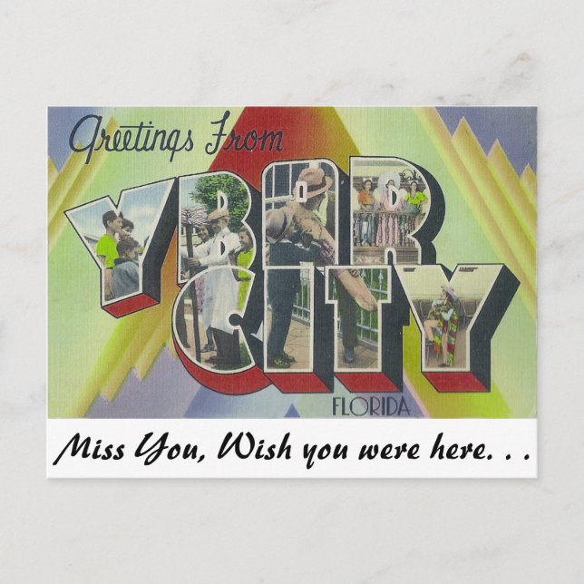 Ybor City, Florida Postkarte (Vorderseite)