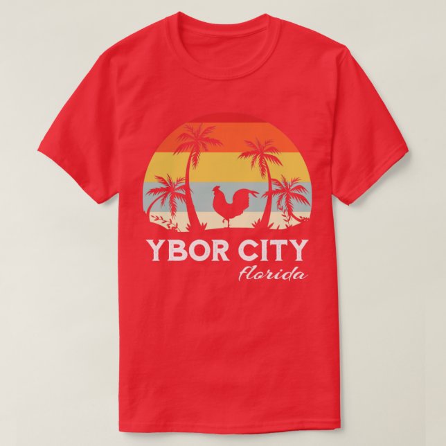 Ybor City Tampa Florida Chicken Lover Souvenir T-Shirt (Design vorne)