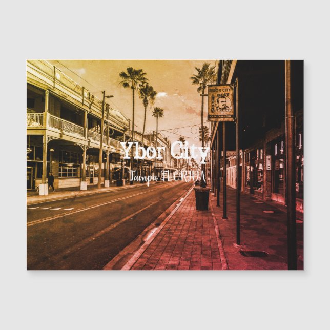 Ybor City, Tampa FLORIDA Magnetkarte (Vorderseite)