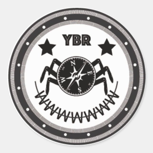 YBRclown Runder Aufkleber (Vorderseite)