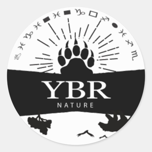 YBRnature_sticker Runder Aufkleber (Vorderseite)