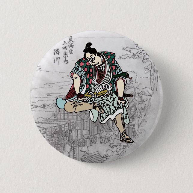 YBsamurai缶バッヂ Button (Vorderseite)