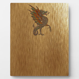 Ye Altes mittelalterliches Drachendesign Fotoplatte