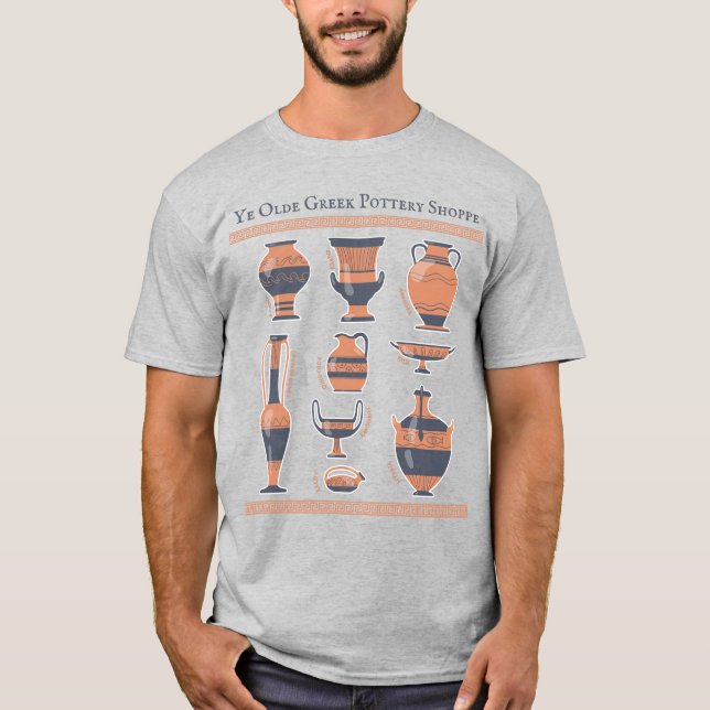 Ye Olde Greece Pottery Shoppe: Fun Ancient Jugs T- T-Shirt (Vorderseite)