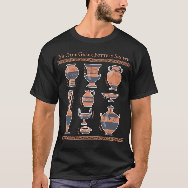 Ye Olde Greece Pottery Shoppe: Spaß alter Jugs T-Shirt (Vorderseite)