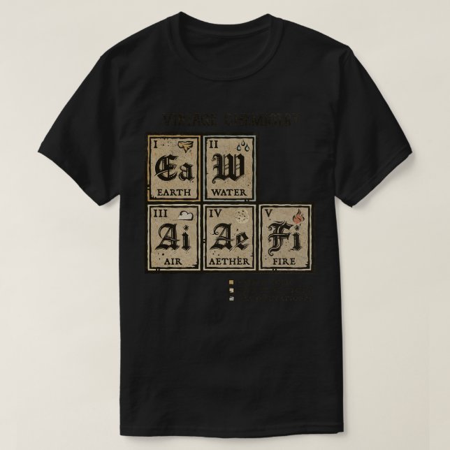 Ye Olde Periodic Table T-Shirt (Design vorne)