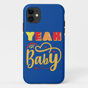 YEAH BABY lustig typografisch Case-Mate iPhone Hülle