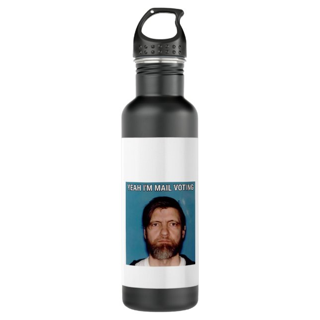 Yeah I&x27;m Mail Voting - UNABOMBER Ted Kaczynski Edelstahlflasche (Vorderseite)