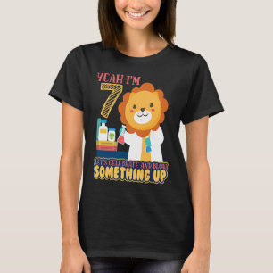 Yeah Im 7 Lasse Celebrate and Blow Science Geburts T-Shirt