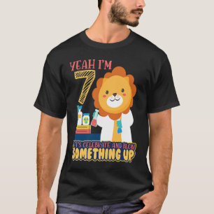 Yeah Im 7 Lasse Celebrate and Blow Science Geburts T-Shirt