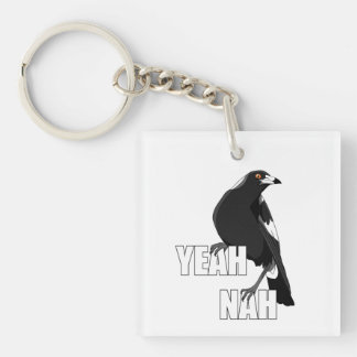 Yeah Nah lustige australische Slang Magpie Schlüss Schlüsselanhänger