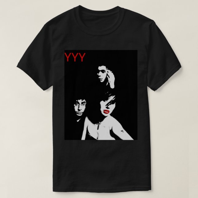 Yeah Yeah Yeahs in Black and White Classic T - Shi T-Shirt (Design vorne)