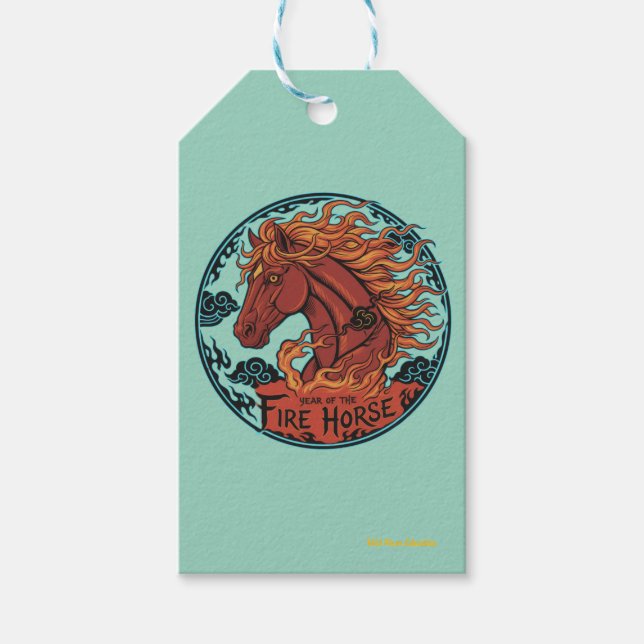 Year of the Fire Horse Geschenkanhänger (Vorderseite)