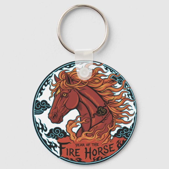 Year of the Fire Horse Schlüsselanhänger (Vorderseite)