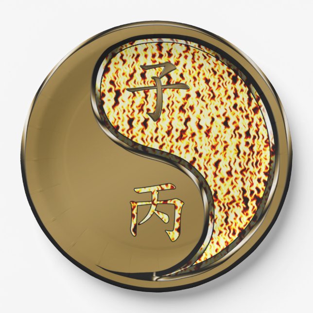 Year of the Fire Rat Pappteller (Vorderseite)