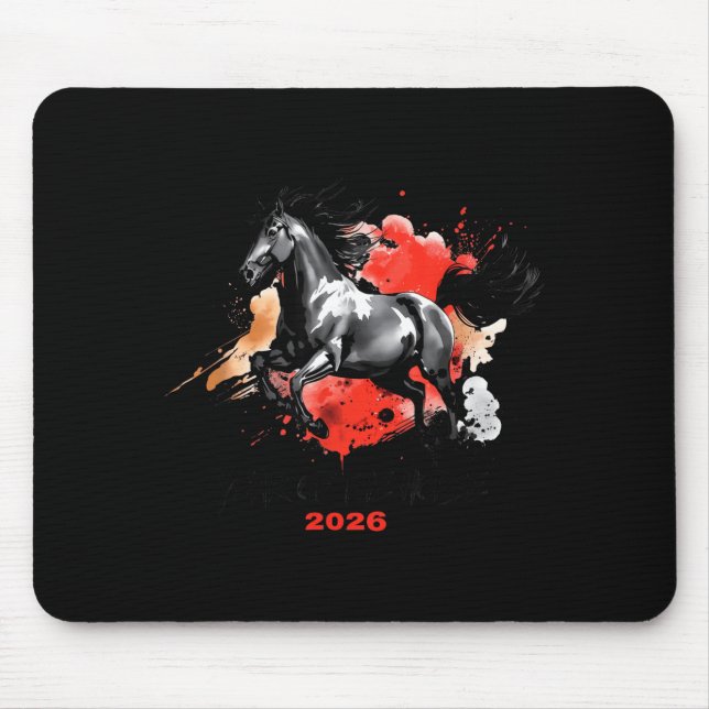 Year Of The Horse 2026 Chinese New Year  Mousepad (Vorne)