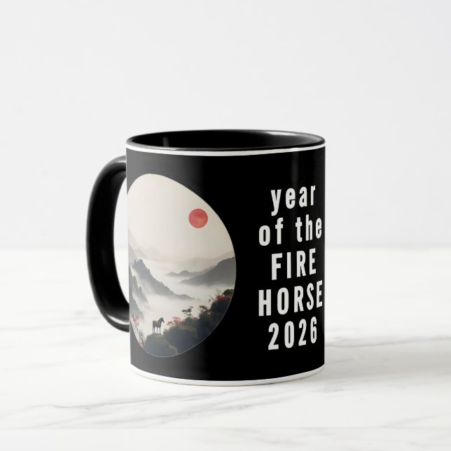 Year of the Horse 2026 Chinese New Year  Tasse (Vorderseite Links)