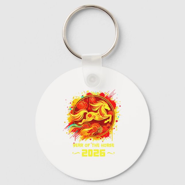 Year Of The Horse 2026 Lunar New Year Chinese New  Schlüsselanhänger (Vorderseite)
