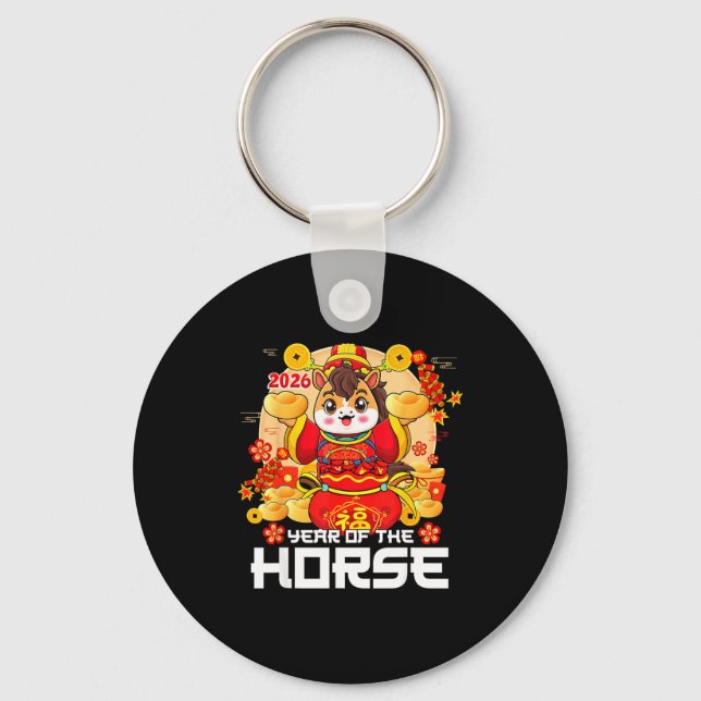 Year Of The Horse 2026 Lunar New Year Chinese Zodi Schlüsselanhänger (Vorderseite)
